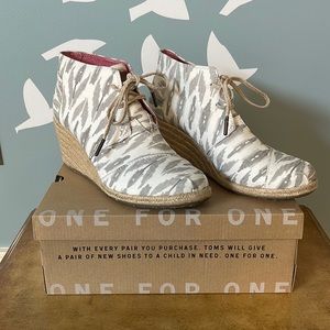 Tom’s Desert Wedge - Ikat Gray - 9.5